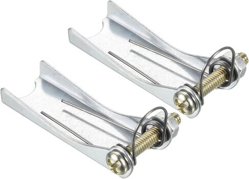 طقم مزلاج أمان مكون من قطعتين - استبدال وصلة ربط جهاز الاستقبال بخطاف منزلق من Clevis ينطبق على مقطورة/رافعة خطاف السحب (طول 1.9 بوصة، فضي) in Saudi Arabia