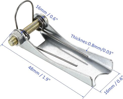 طقم مزلاج أمان مكون من قطعتين - استبدال وصلة ربط جهاز الاستقبال بخطاف منزلق من Clevis ينطبق على مقطورة/رافعة خطاف السحب (طول 1.9 بوصة، فضي) in Saudi Arabia