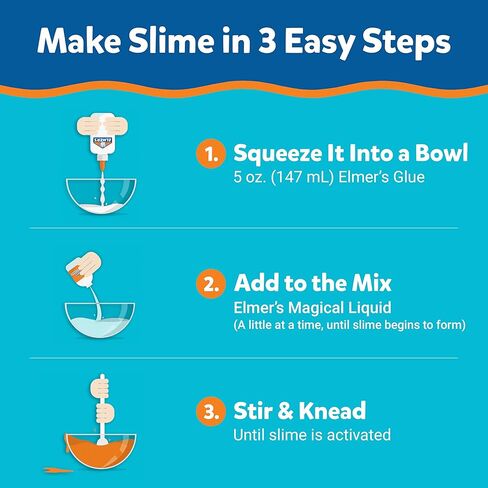 Elmer's Glow in the Dark Liquid Glue, Great for Making Slime, Washable, Assorted Colors, 5 Ounces Each in Saudi Arabia