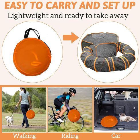 BNOSDM Outdoor Cat Enclosures Portable Pop Up Cat Tent with Tunnel Foldable Mesh Pet Playpen Playground Within Storage Bag for Cats Kitten and Small Animals Outside in Saudi Arabia