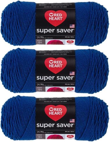 Red Heart Super Saver Yarn (3-Pack) Royal E300-385 in Saudi Arabia