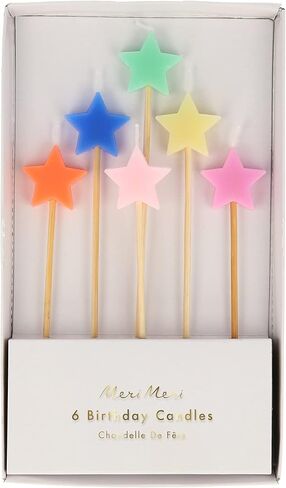 Meri Meri Mixed Star Candles (Pack of 6) in Kuwait