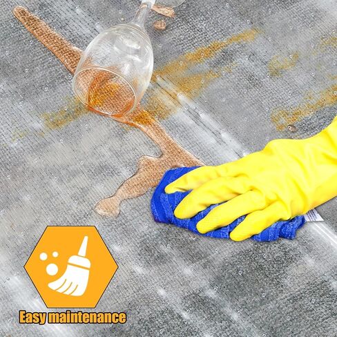 2 Rolls 27 Inches x 6 Feet Clear Plastic Floor Protector PVC Plastic Runner with Grippers Non Slip Stain Resistant Plastic Floor Mat Ribbed Plastic Floor Covering for Carpet Rug in Saudi Arabia
