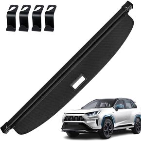 AUXKO Retractable Cargo Cover for Toyota RAV4 2025-2019, Cargo Trunk Cover Luggage Security Shade Cover for 2025 2024 2023 Toyota RAV4 Shielding Shade Anti-Peeping Luggage Privacy Screen, Carbon Fiber in Saudi Arabia