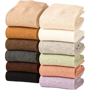 Women Thin Cotton Socks Soft Cozy Crew Socks Cute Calf Socks Breathable Seamless Toe Socks 6 Pairs in Saudi Arabia