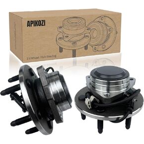 زوج مجموعة محور تحمل العجلات الأمامية 2WD متوافقة مع 00-06 Chevy Tahoe، 99-06 Silverado 1500,00-06 Suburban 1500، لـ GMC Yukon، 99-06 Sierra 1500، لـ 02-06 Cadillac Escalade 6Lugs W/ABS، 515054 in Kuwait