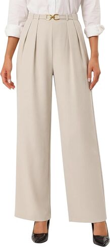 Blooming Jelly Women Business Casual Pants Wide Leg Dress Trousers High Waisted Lounge Outfits with Pockets in Saudi Arabia