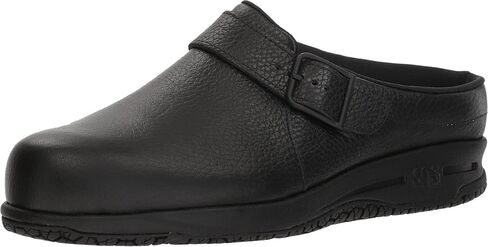 حذاء SAS® Clog سهل الارتداء للنساء - جزء علوي من الجلد - بطانة CradleFit™ - تصميم على شكل قدم - Tripad Comfort® أسود 8 عرض - عريض (C) in Saudi Arabia