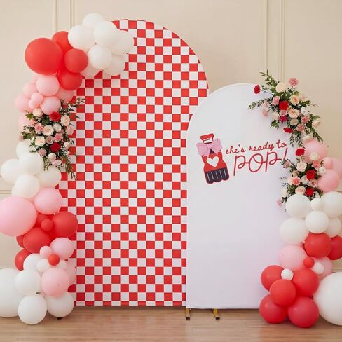 Moukeren She's Ready to Pop Arch غطاء خلفية بطول 6 أقدام و7.2 أقدام لمشروب الصودا تحت عنوان حفل استحمام الطفل، يكشف عن الجنس وحفلات أعياد الميلاد وحفلات أقواس الصور وديكورات الخلفية in Saudi Arabia