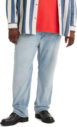 بنطال جينز Levi's الرجالي المستقيم المريح 559 (متوفر أيضًا بمقاس كبير وطويل)، (جديد) Denim De Jour (مطاط)، 36Wx38L in Saudi Arabia