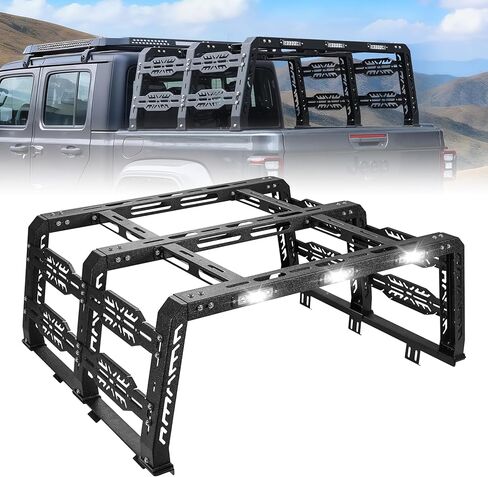 Binary Star Adjustable Truck Bed Rack Compatible with Most Trucks (Chevy/Dodge/Ford/Gladiator/Tundra/Tacoma), Kayak, Surfboard, Lumber, Snowboard, Ladder Rack for Truck in Saudi Arabia