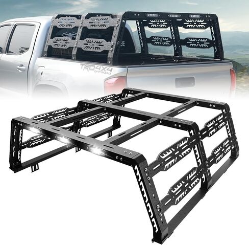Binary Star Adjustable Truck Bed Rack Compatible with Most Trucks (Chevy/Dodge/Ford/Gladiator/Tundra/Tacoma), Kayak, Surfboard, Lumber, Snowboard, Ladder Rack for Truck in Saudi Arabia