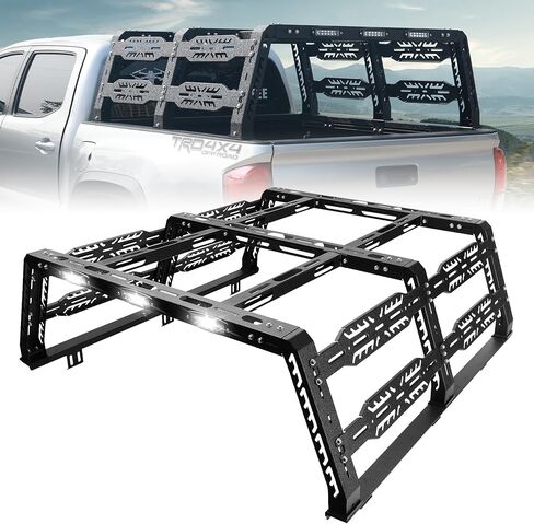 Binary Star Adjustable Truck Bed Rack Compatible with Most Trucks (Chevy/Dodge/Ford/Gladiator/Tundra/Tacoma), Kayak, Surfboard, Lumber, Snowboard, Ladder Rack for Truck in Saudi Arabia