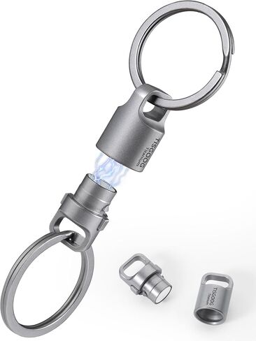 Titanium Quick Release Keychain, Strong Magnetic Keychain for Car Keys, 360 ° Rotatable, Safely Lock, Rust-Proof in Saudi Arabia