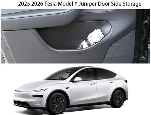 2025 2026 Tesla Model Y Juniper Door Pocket Liner Storage Box Organizer Front & Rear Side Door Inserts for Juniper Full-Cover TPE Waterproof Refresh Model Y Accessories 4PCS in Saudi Arabia