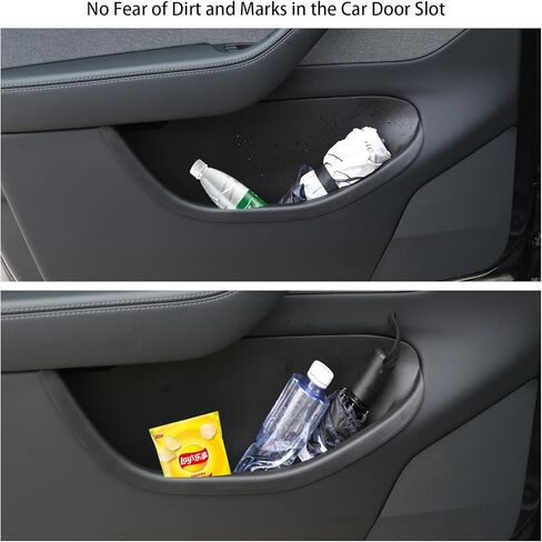 2025 2026 Tesla Model Y Juniper Door Pocket Liner Storage Box Organizer Front & Rear Side Door Inserts for Juniper Full-Cover TPE Waterproof Refresh Model Y Accessories 4PCS in Saudi Arabia