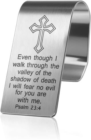 PULEXHO I Am with You Always Car Visor Clip, 2.4"x1.1" Engraved Stainless Steel Christian Visor Clips for Cars, Matthew 28:20 Religious Car Accessories, Christian Gifts for New Drivers Daughter Son in Saudi Arabia