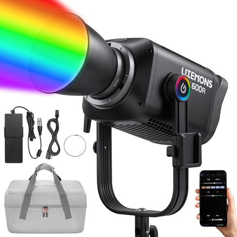 Godox LA300R RGB COB LED Video Light 330W Full-Color Continuous Light Kit with Carry Bag CCT 1800K-10000K 94700lux Bowens Mount RGB Video Light Support APP Control(LA300R) in Saudi Arabia