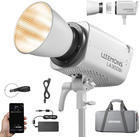 Godox LA300R RGB COB LED Video Light 330W Full-Color Continuous Light Kit with Carry Bag CCT 1800K-10000K 94700lux Bowens Mount RGB Video Light Support APP Control(LA300R) in Saudi Arabia