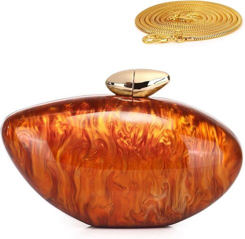 Labair Acrylic Clutch Purse Shell Evening Bag Unique Purses for Women Trendy Wedding Party Formal Handbag. in Saudi Arabia