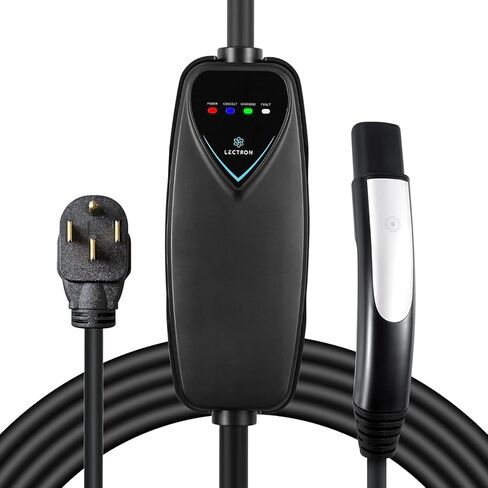 Lectron Level 1 Tesla Charger (WiFi Version) - 120V, 15 Amp, NEMA 5-15 Plug, 16 ft Cord - Portable Electric Car Charger for Tesla - Compatible with All Tesla Models S/3/X/Y/Cybertruck & NACS Evs in Saudi Arabia