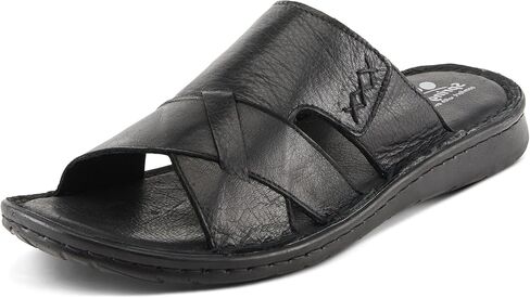 Spring Step Men's NUNZIO Leather Slide Sandals – Cushioned Footbed, Adjustable Straps, All-Day Comfort in Saudi Arabia