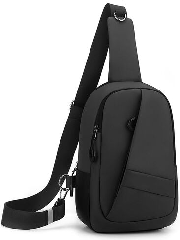 حقيبة كتف Hoedia Crossbody للرجال والنساء، حقيبة كتف عبر الجسم EDC Fanny مع شريط عاكس وجيوب متعددة in Saudi Arabia