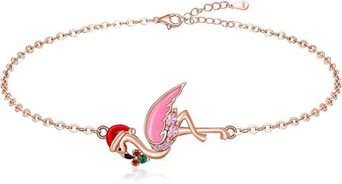 Flamingo Bracelet Flamingo Bracelets for Women Sterling Silver Summer Flamingos Gifts Jewelry for Mom Daughter in Saudi Arabia
