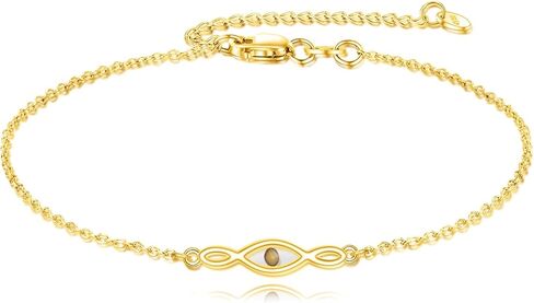 Gold Mustard Seed Bracelet 925 Sterling Silver Infinity Mustard Seed Bracelet Christian Faith Jewelry Gift for Women（yellow） in Saudi Arabia