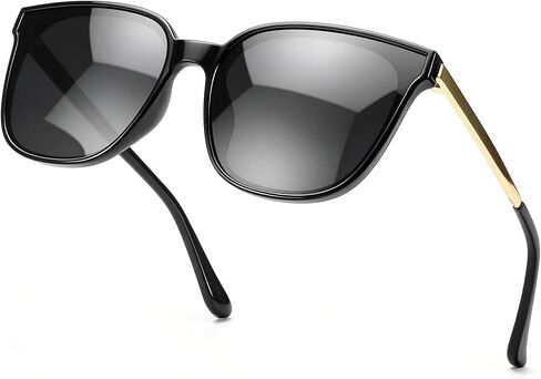 SIPHEW Polarized Mirrored Sunglasses for Women - Oversized Cat Eye Frame w UV Protection Womens Sun Glasses in Saudi Arabia
