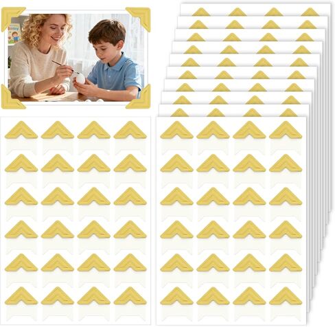 240 Pieces Photo Corners for Scrapbooking, Acid Free Picture Corner Stickers Self-Adhesive Black Photo Mounting Corners for Album, DIY Scrapbook Stickers, Memory Books in Saudi Arabia