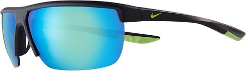 Nike Golf Tempest Rectangular Sunglasses, Obsidian/Pacific Blue, OneSize in Saudi Arabia