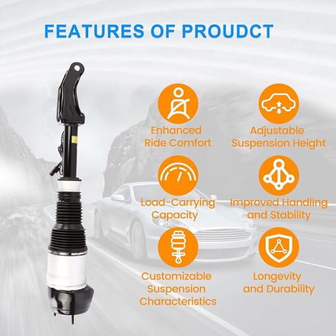 Air Suspension Struts 2PCS 1663204966 for 2013-2019 Mercedes GL450 GL350 GLS450 GLS63 AMG X166, Direct Fit OE Replacement for 1663207313 in Saudi Arabia
