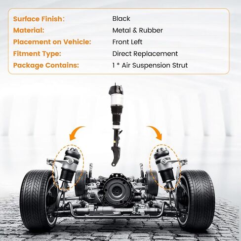 Air Suspension Struts 2PCS 1663204966 for 2013-2019 Mercedes GL450 GL350 GLS450 GLS63 AMG X166, Direct Fit OE Replacement for 1663207313 in Saudi Arabia
