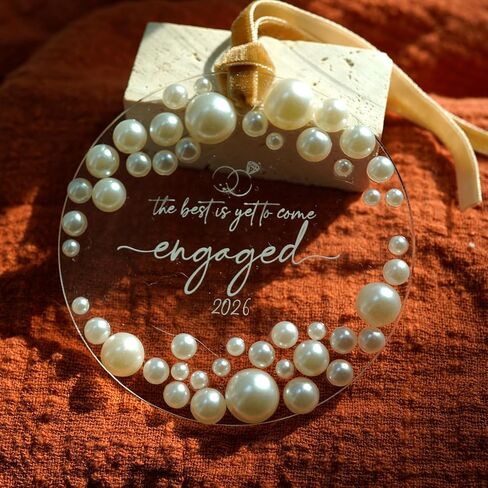 Engagement Gifts for Couples - Gifts for Newly Engaged Couples, Women, Her, Bride, Bride to Be - Christmas Engagement Ornament 2025 in Saudi Arabia