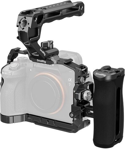 SmallRig A7 V / A7R V / A7 IV Cage Basic Kit for Sony Alpha 7 V/Alpha 7R V/Alpha 7 IV, with Quick Release Plate for Arca, Includes Top Handle/Cable Clamp for HDMI - 6025 in Saudi Arabia