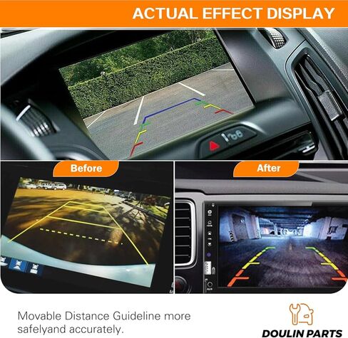 متوافق مع Ford Escape 2014-2016 - كاميرا احتياطية للرؤية الخلفية مع إرشادات الانحناء الديناميكي - استبدال OE EJ5Z-19G490-A، 590-419، GJ5T-19G490-AB من Duolin Parts in Kuwait