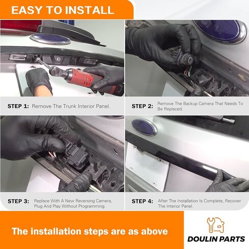متوافق مع Ford Escape 2014-2016 - كاميرا احتياطية للرؤية الخلفية مع إرشادات الانحناء الديناميكي - استبدال OE EJ5Z-19G490-A، 590-419، GJ5T-19G490-AB من Duolin Parts in Kuwait