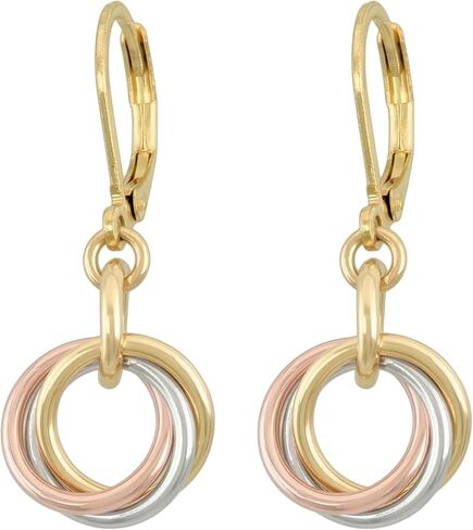 Petite 14K Gold‑Filled Leverback Dangle Earrings - Lightweight Nickel‑Free Hypoallergenic Design - Secure Clasp, USA Crafted, Everyday Dressy Minimalist Design - 1.25" L / 0.75" Drop / 0.5" W in Saudi Arabia