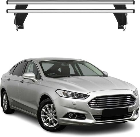 OMAC Roof Rack Cross Bars for Ford Fusion mk2 Sedan 2013-2020 Lockable 110Lbs Aluminium Black 2Pcs fits Cargo Carriers Kayak Canoe Bike Snowboard in Saudi Arabia