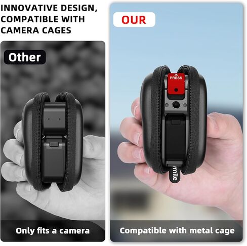 Osmo Nano Carrying Case, Small Portable PU Hard Storage Travel Bag for DJI Osmo Nano, Protective Cover With Carabiner & Wrist Strap Protector Accessories in Saudi Arabia