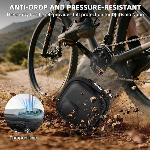 Osmo Nano Carrying Case, Small Portable PU Hard Storage Travel Bag for DJI Osmo Nano, Protective Cover With Carabiner & Wrist Strap Protector Accessories in Saudi Arabia