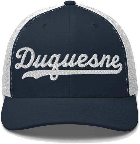 Duquesne قبعة Duquesne قبعة سائق الشاحنة البيسبول النصي قبعة مطرزة خمر شبكة رياضية سووش هدية تذكارية أغطية الرأس MO PA in Saudi Arabia