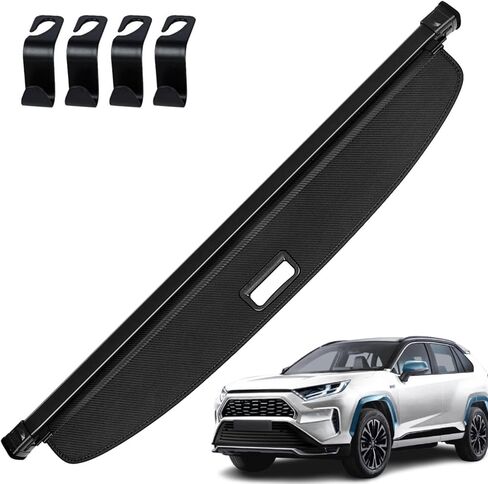 AUXKO Retractable Cargo Cover for Toyota RAV4 2025-2019, Cargo Trunk Cover Luggage Security Shade Cover for 2025 2024 2023 Toyota RAV4 Shielding Shade Anti-Peeping Luggage Privacy Screen, Carbon Fiber in Saudi Arabia