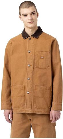 Dickies Men's Duck Unlined Chore Jacket, Stonewashed Brown Duck, XL in Saudi Arabia
