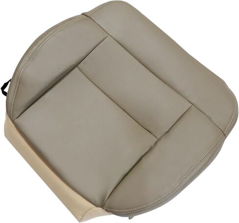 SecosAutoparts Front Passenger Side Bottom Replacement Seat Cover Leather Tan Compatible with Ford F150 2004 2005 2006 2007 2008 in Saudi Arabia