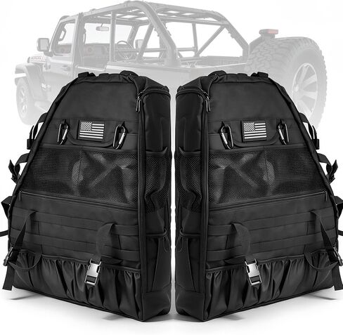 أكياس شريط رول JL قفص تخزين البضائع يناسب 1997-2023 Wrangler JK TJ LJ & Unlimited JL Camouflage 4 أبواب مع جيوب متعددة ومنظمات وأكياس تخزين تناسب Wrangler JL JK in Kuwait