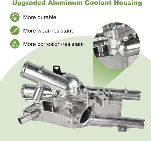 Upgraded Aluminium Engine Coolant Thermostat Housing Replacement for 256002G600 25600-2G600, Thermostat Housing kit Compatible with 2008-2010 Hyundai Sonata/Kia Rondo, 2009-2010 Kia Optima in Saudi Arabia