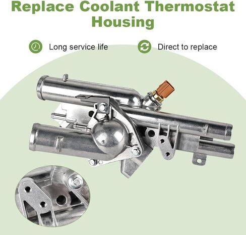 Upgraded Aluminium Engine Coolant Thermostat Housing Replacement for 256002G600 25600-2G600, Thermostat Housing kit Compatible with 2008-2010 Hyundai Sonata/Kia Rondo, 2009-2010 Kia Optima in Saudi Arabia