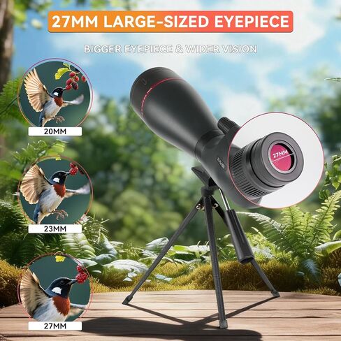 نطاقات تحديد 20-60x82 للتصويب على الهدف مع محول الهاتف لحقيبة حمل حامل ثلاثي الأرجل، نطاقات تحديد للتصويب على الهدف، نطاق رصد مقاوم للماء BAK4 HD للطيور والحياة البرية in Kuwait